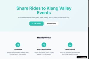 Klang Rideshare Hub screenshot