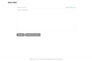 Notetaker screenshot